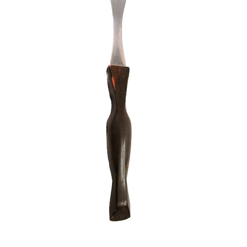 Cutco No 1726 Stainless Turning Fork Classic Brown Swirl Marble Handle 3 Tine